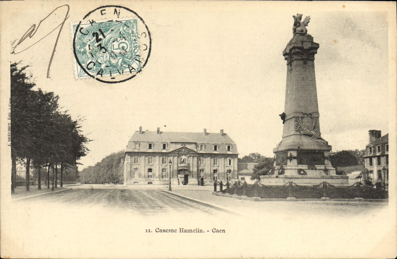 POSTAL Cascrne Hamelin Caen Militaria de la VENDIMIA