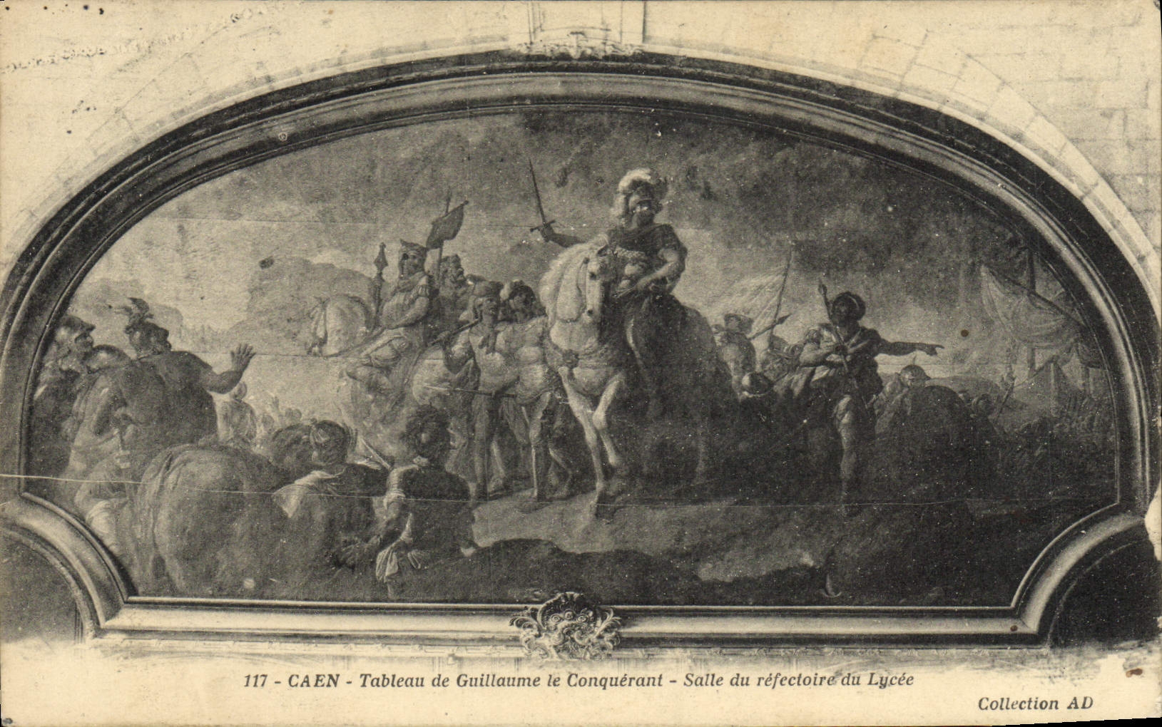 CPA Caen Tableau de Guillaume le Conquerant salle du refectoire du lycee
