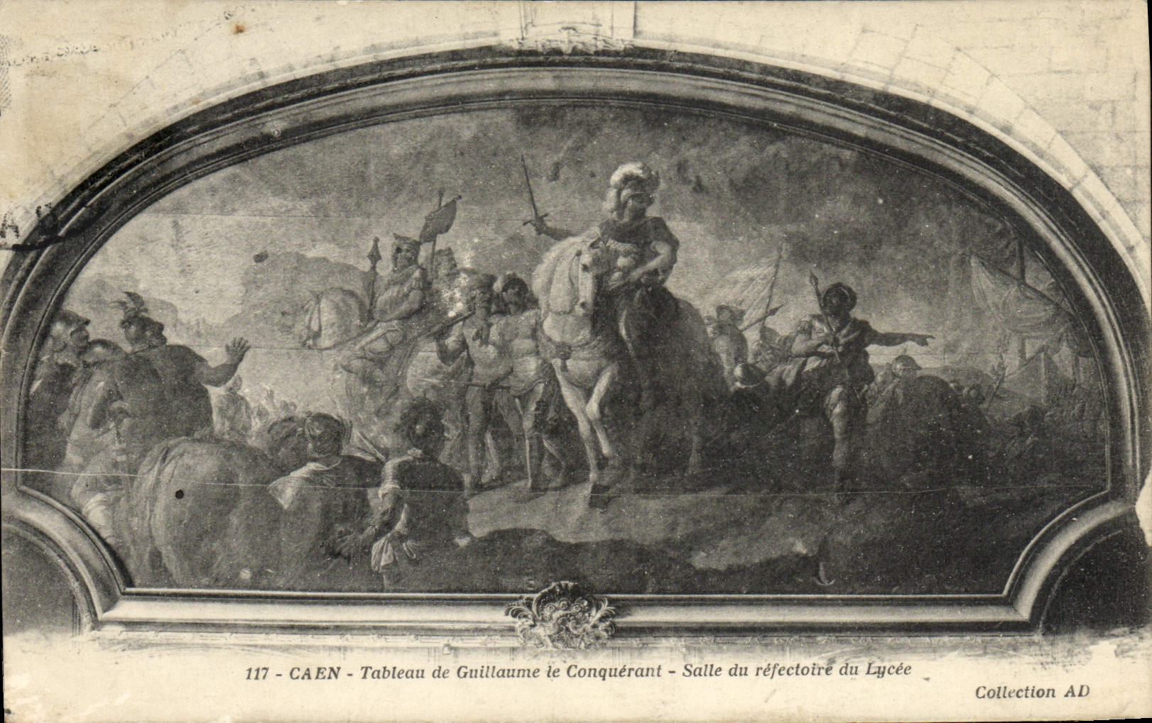 CPA Caen Tableau de Guillaume le Conquerant salle du refectoire du lycee