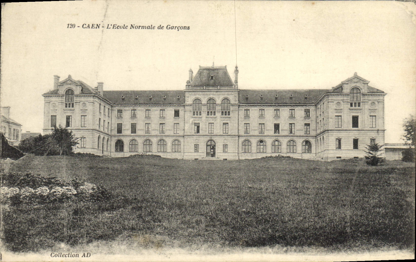 VINTAGE POSTCARD Caen the Teacher training school Boys