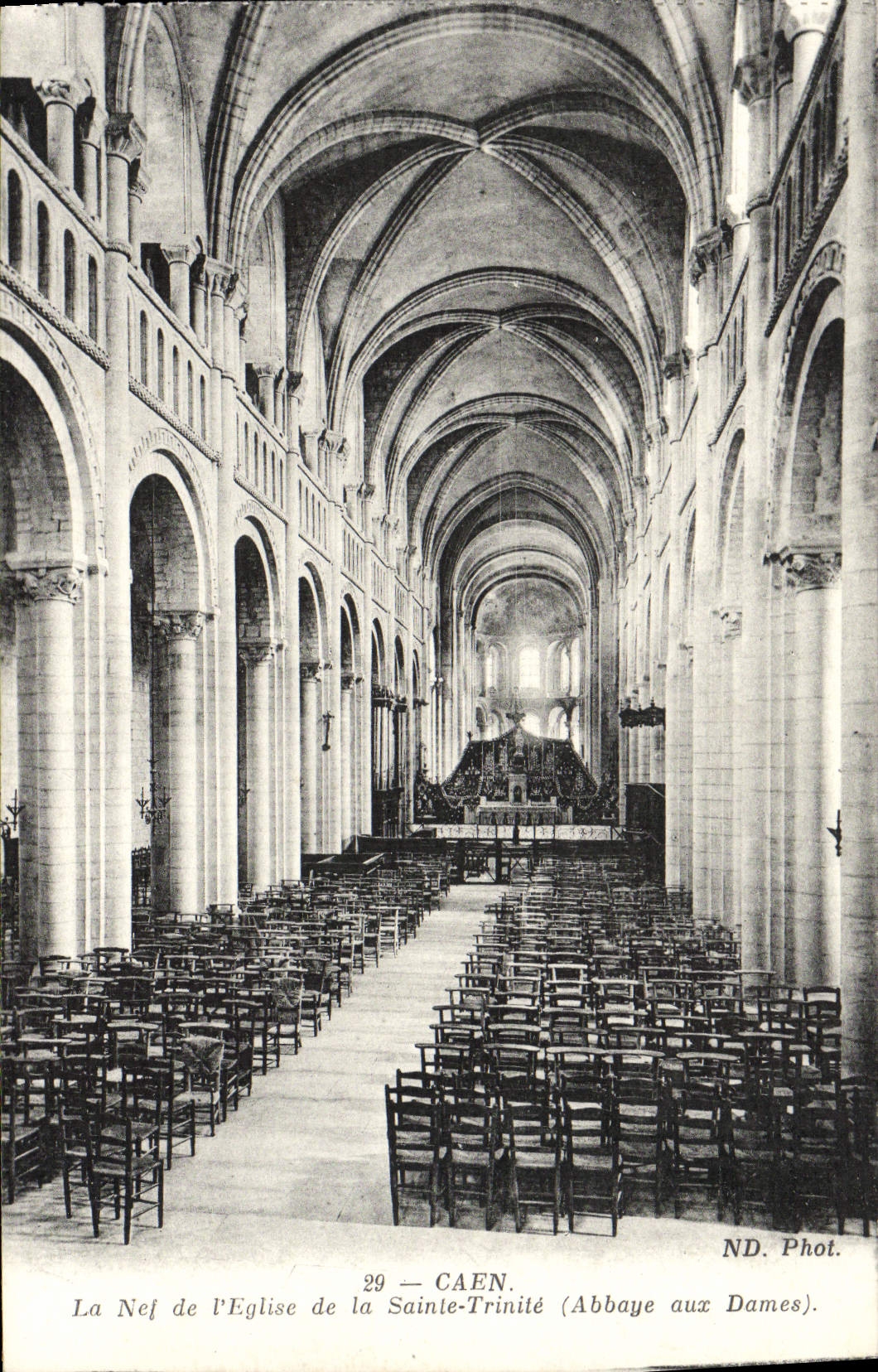 POSTAL Caen de la VENDIMIA el cubo de la iglesia de la abadía de la trinidad santa a las señoras