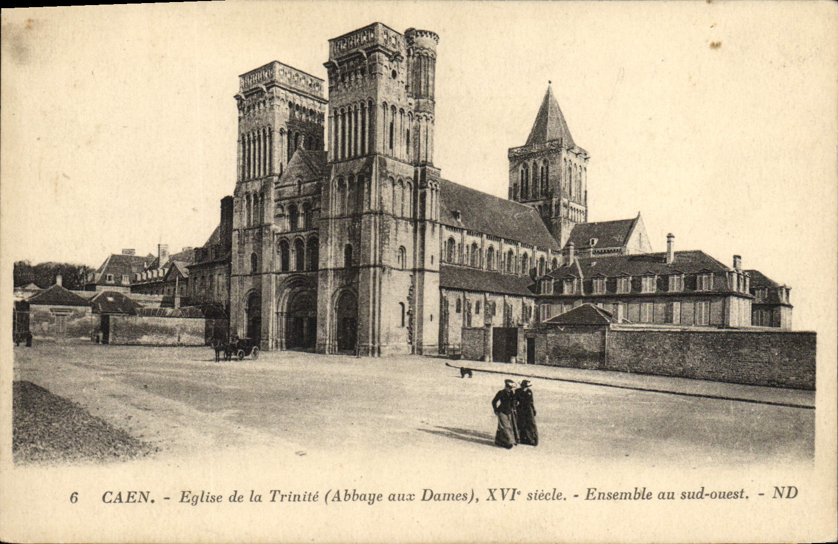 Iglesia de Caen de la POSTAL de la VENDIMIA de la trinidad junto en el sur occidental