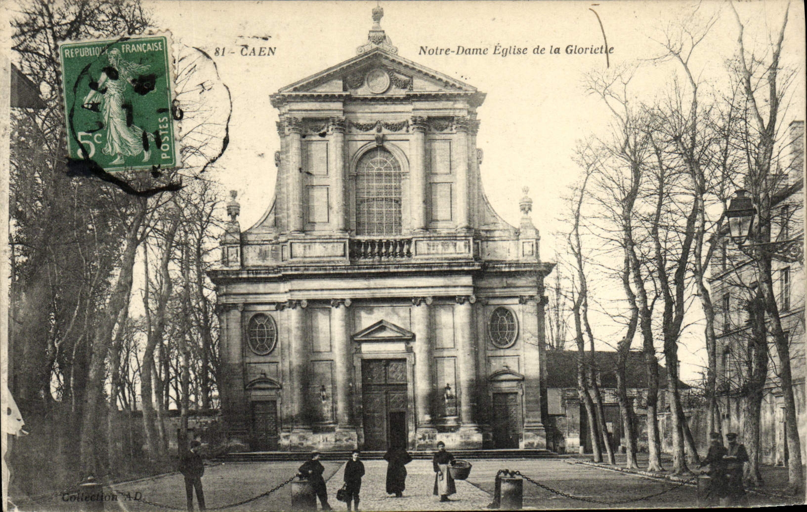 Iglesia de Caen Notre Dame de la POSTAL de la VENDIMIA de Gloriete