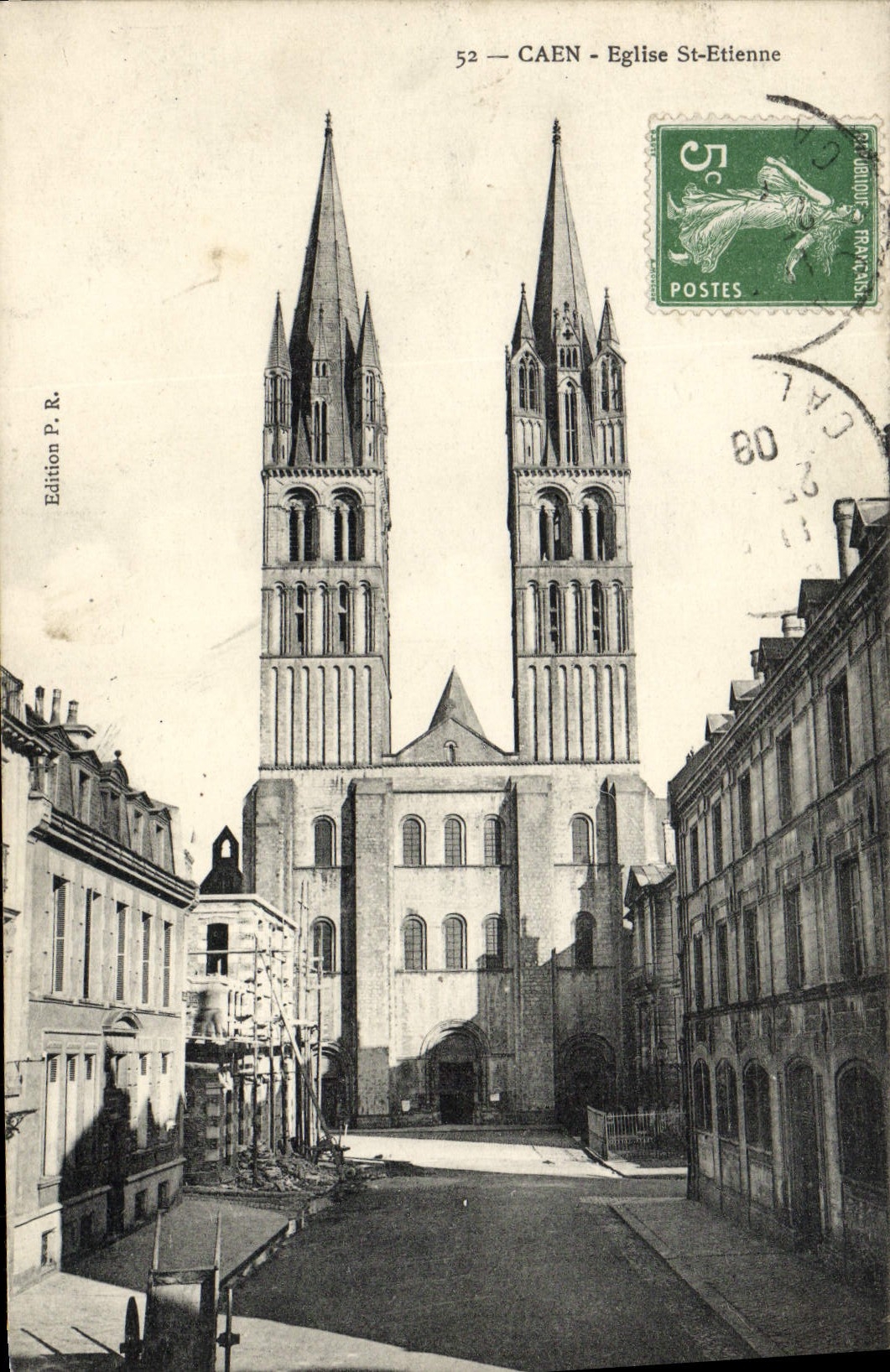 CPA Caen Eglise St Etienne