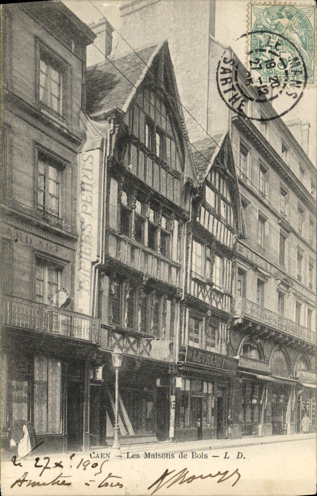 CPA Caen Les Maisons de Bois Levrard