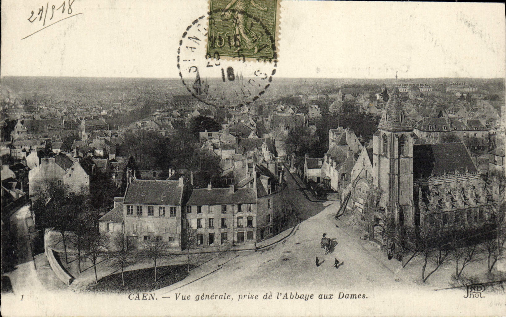 CPA Caen Vue generale prise de l'Abbaye aux Dames 
