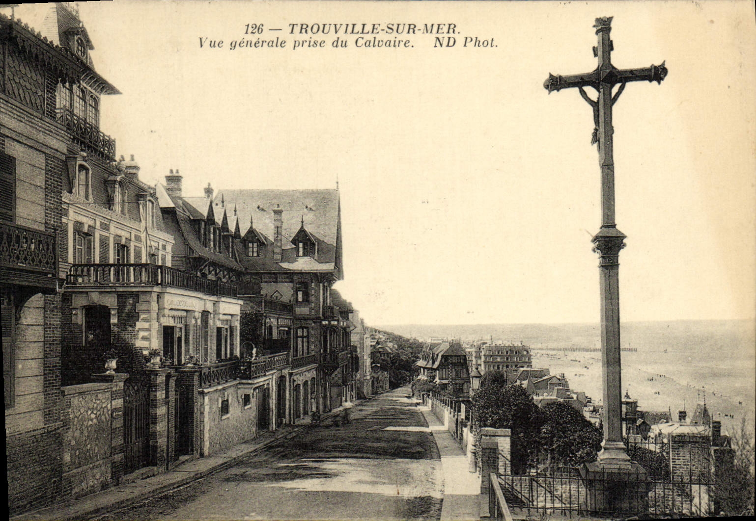 CPA Trouville sur Mer Vue generale prise du Calvaire 