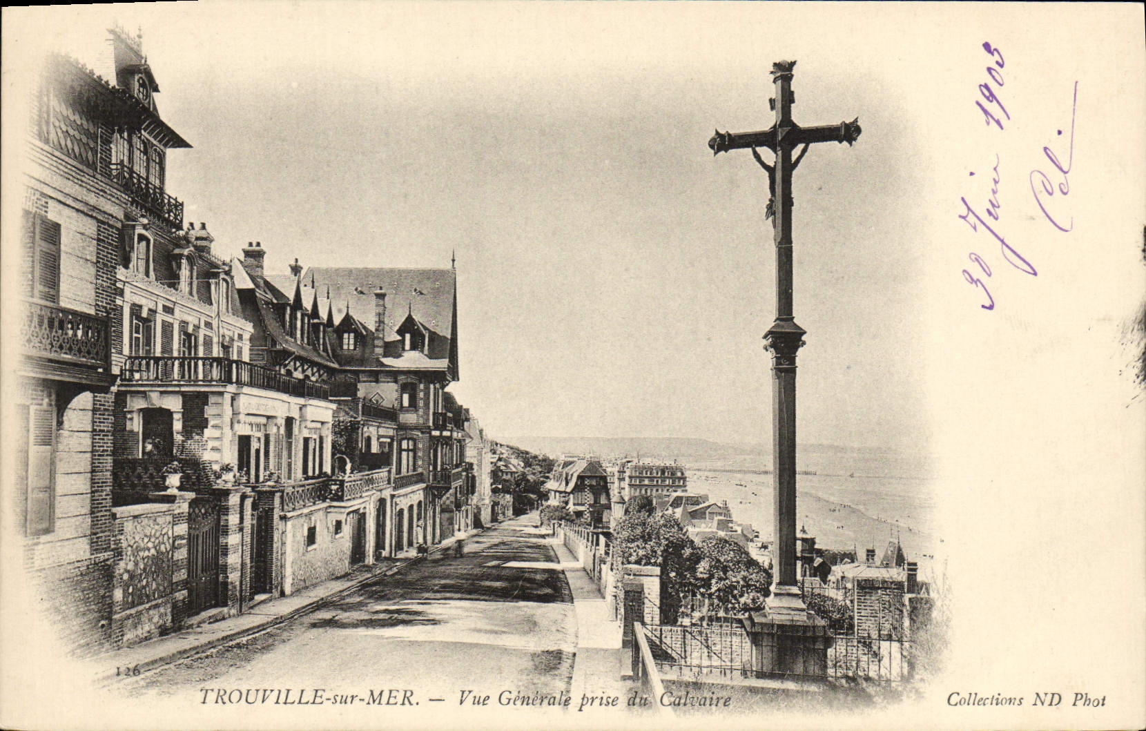 CPA Trouville sur Mer Vue generale prise du Calvaire 