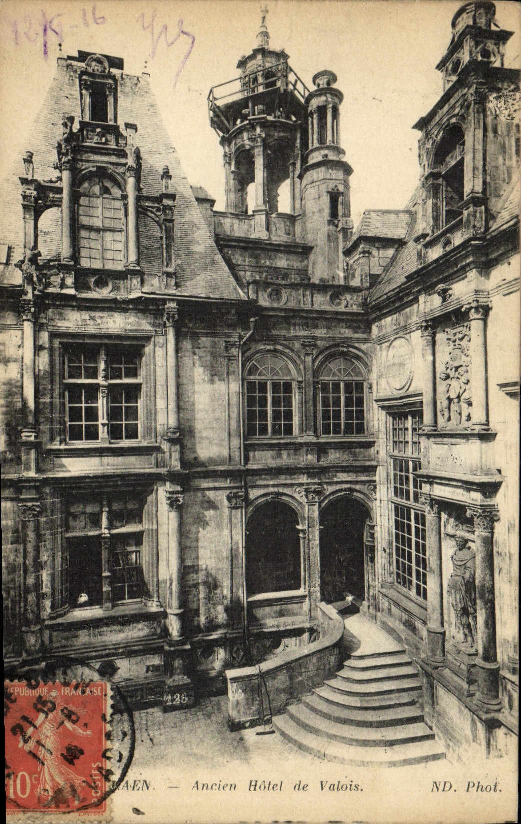 CPA Caen ancien hotel de valois