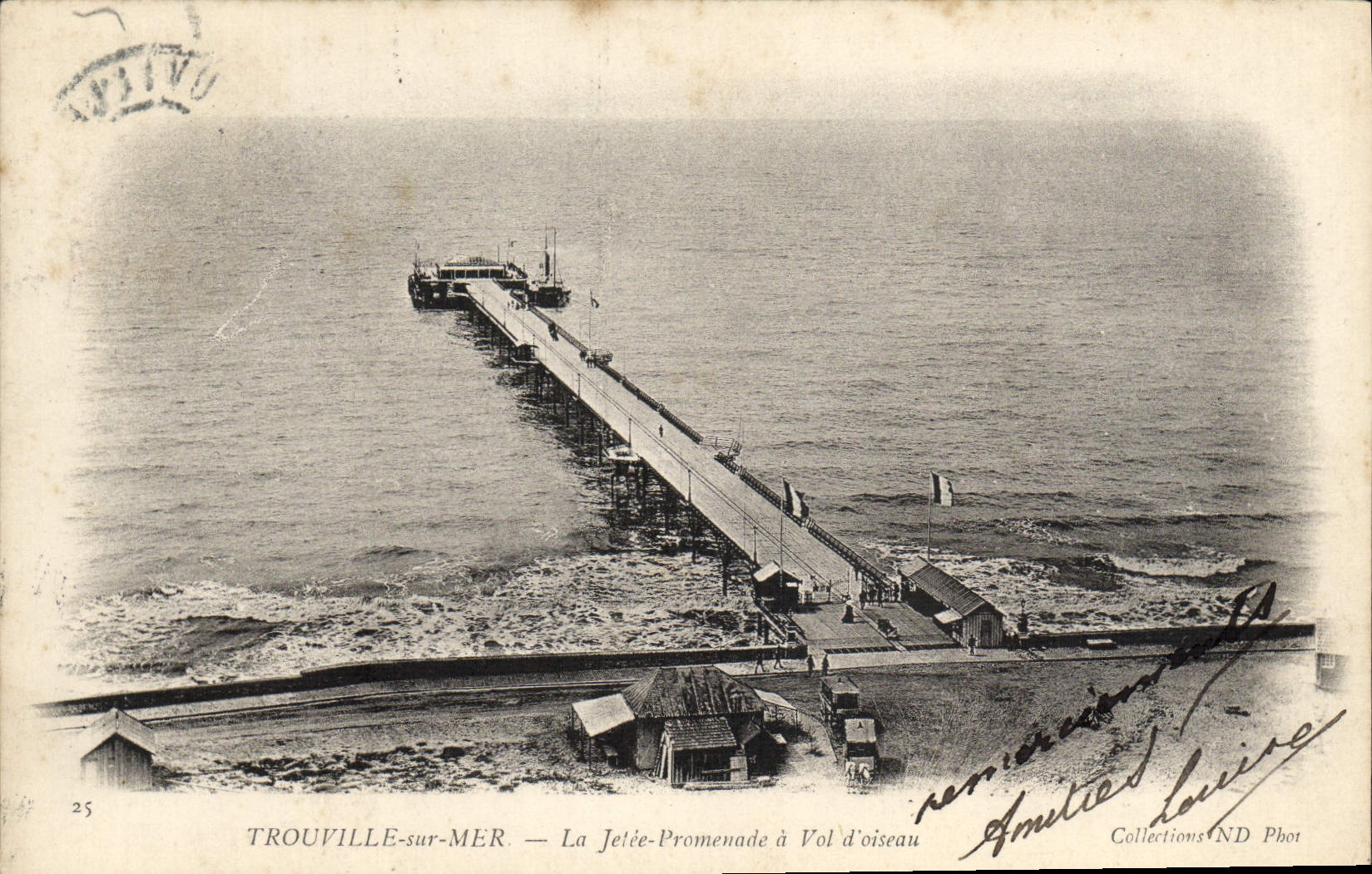 CPA Trouville sur mer La jetee promemade a vol d'oiseau