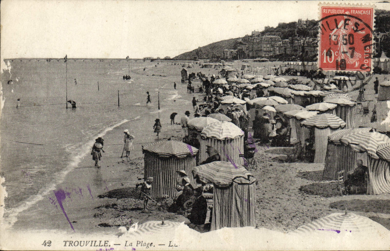 CPA Trouville La plage
