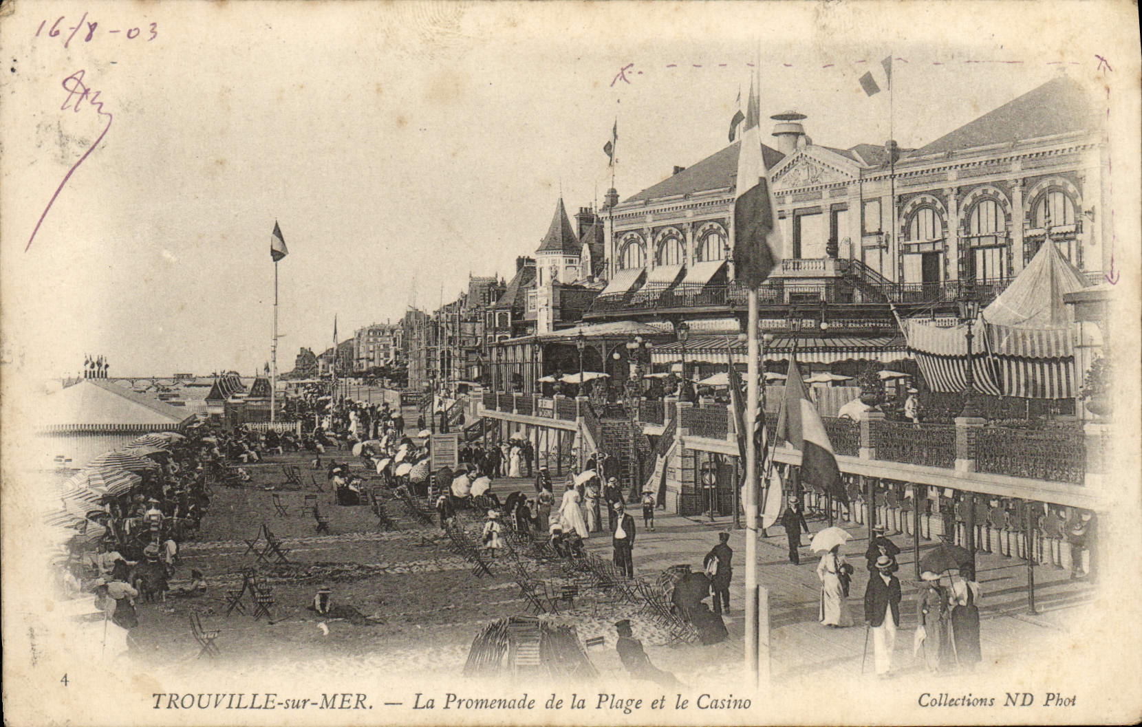 CPA Trouville La promenade de la plage et le casino