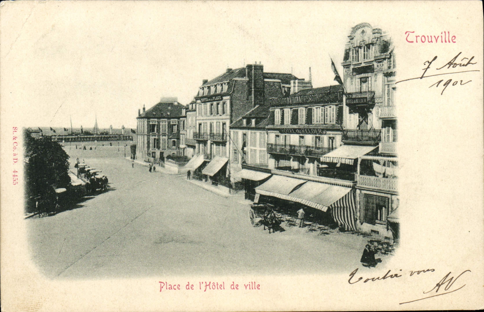 VINTAGE POSTCARD Trouville Places town hall