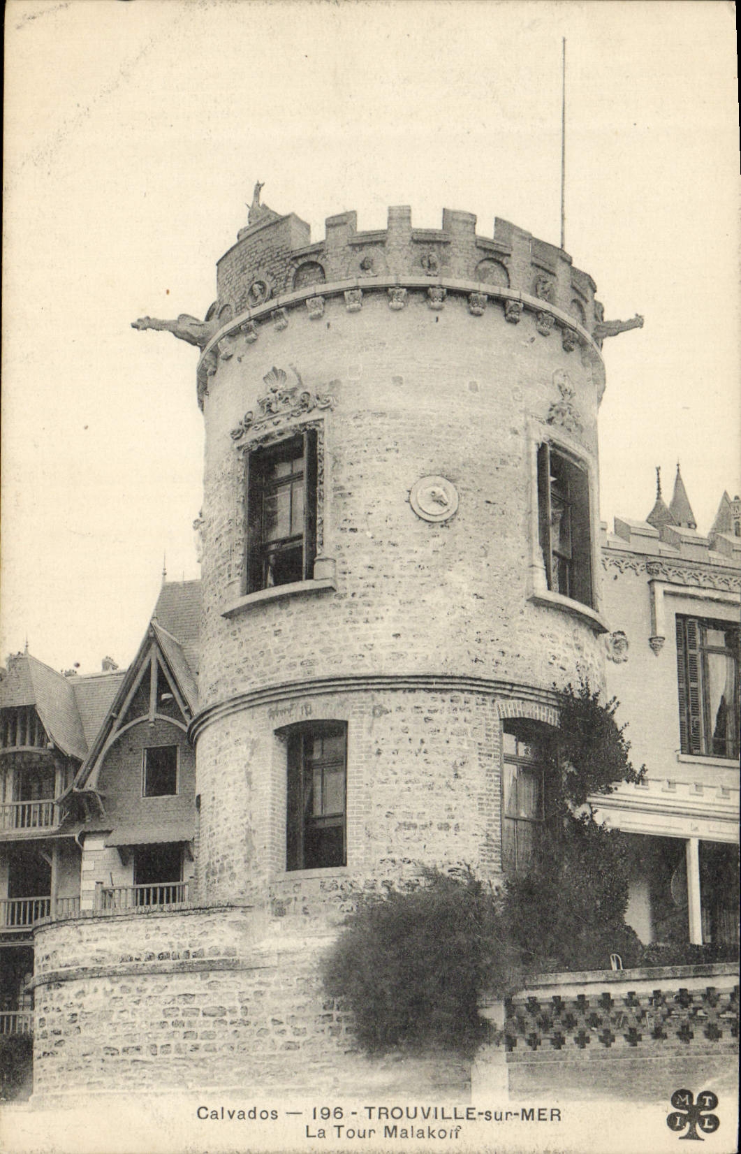 VINTAGE POSTCARD Trouville on sea the Malakoff tower