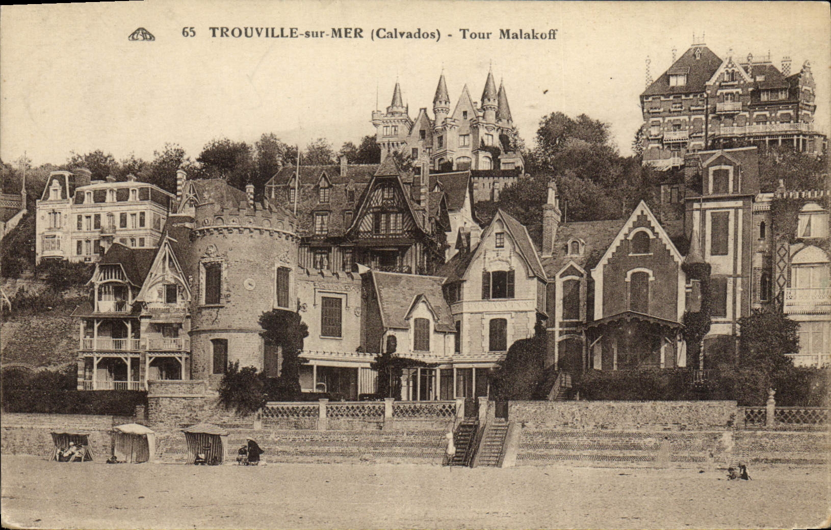VINTAGE POSTCARD Trouville On sea Malakoff Tower