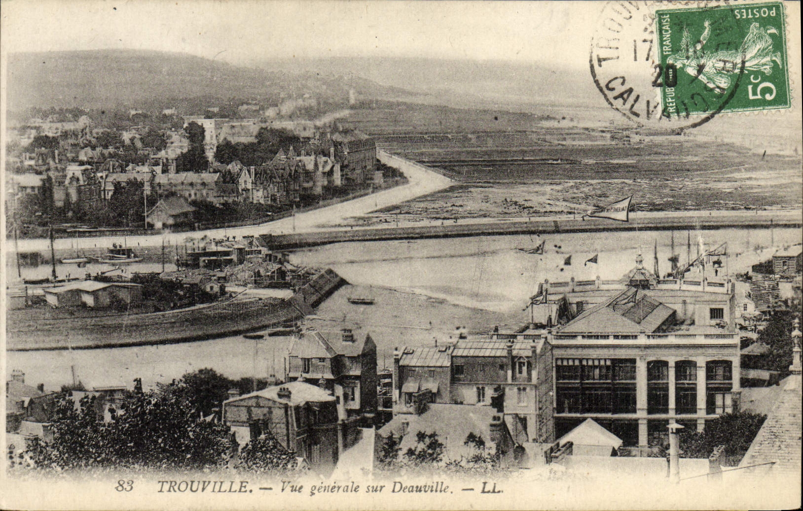 VINTAGE POSTCARD Trouville View on Deauville