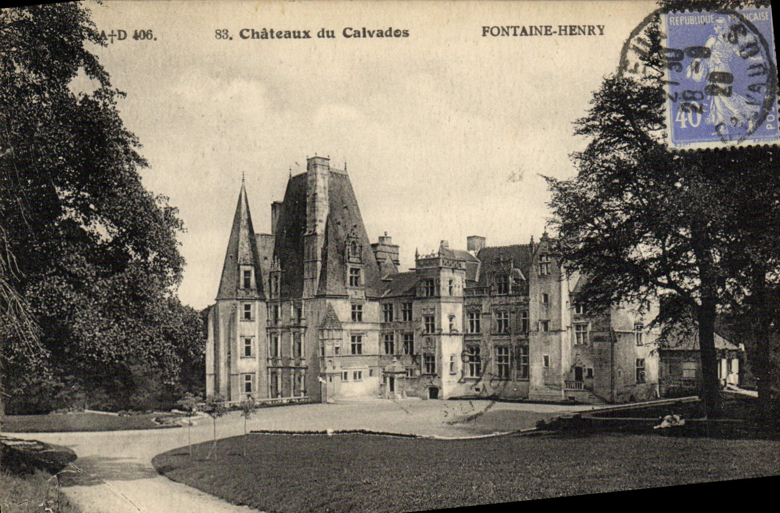 CPA Fontaine Henry Chateau du Calvados