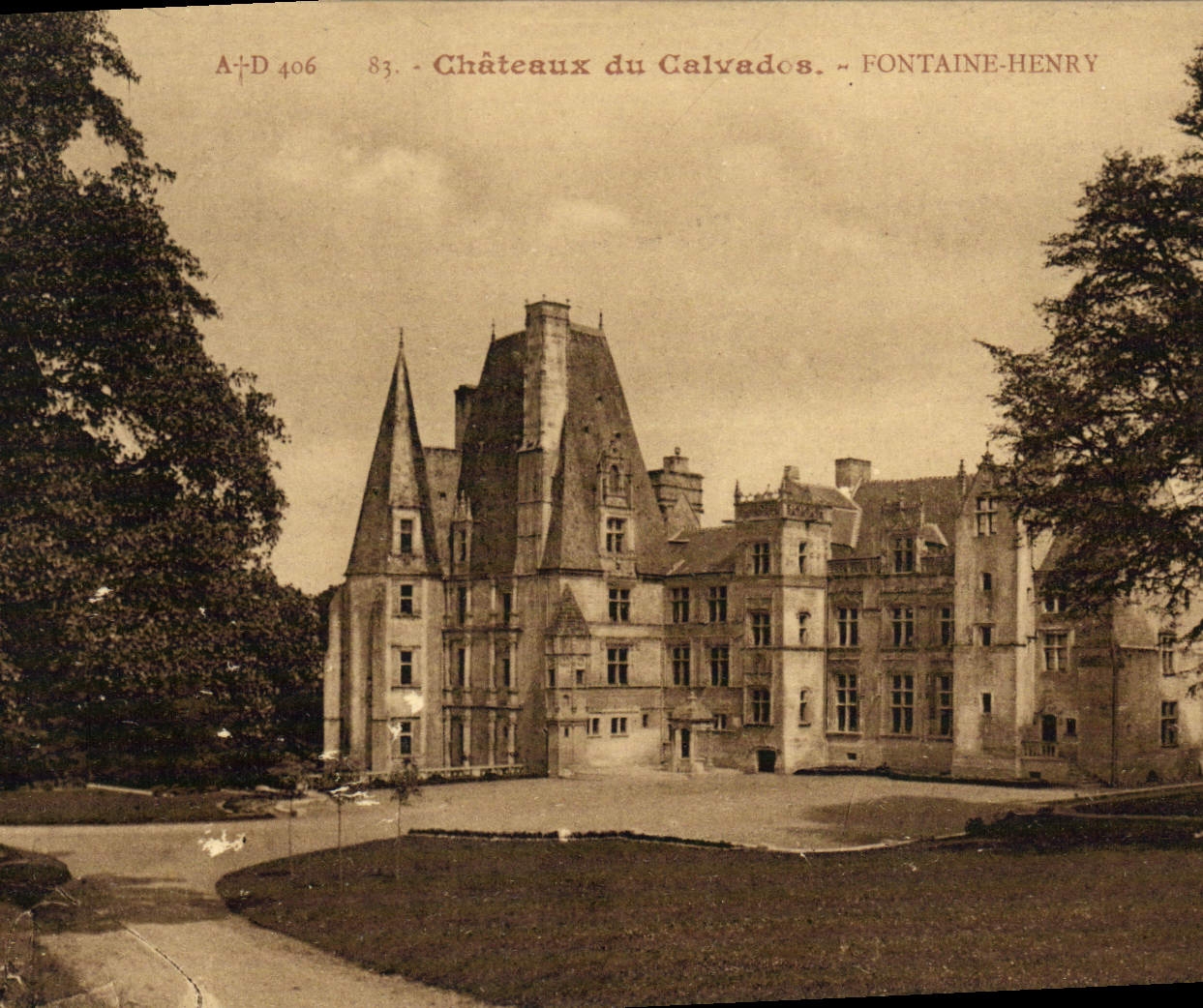 CPA Fontaine Henry Chateau du Calvados