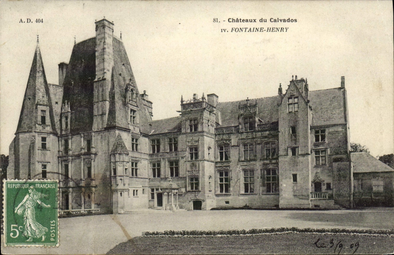 CPA Fontaine Henry Chateau du Calvados