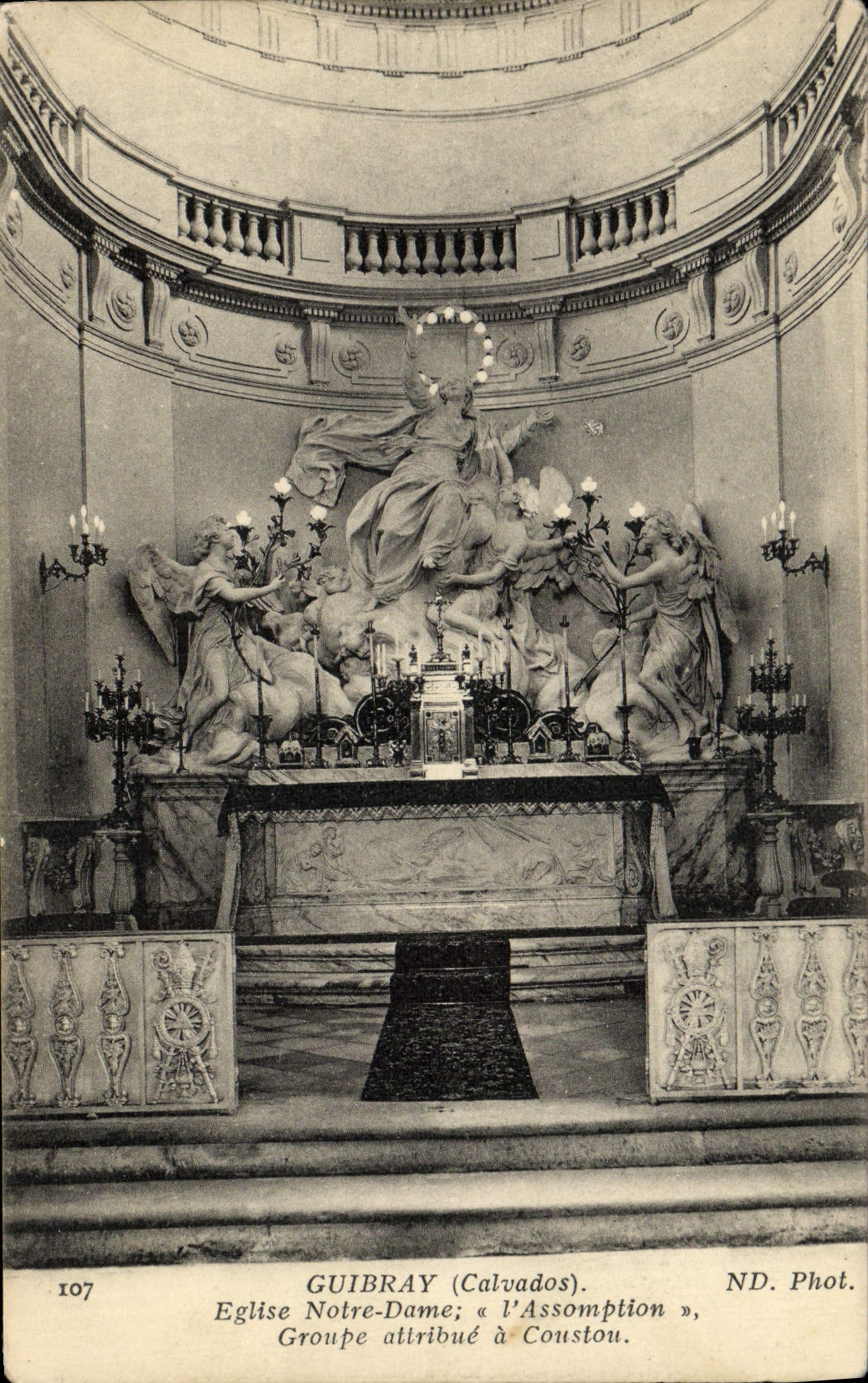 CPA Guibray Eglise Notre Dame L'Assomption Groupe attribue a Coustou