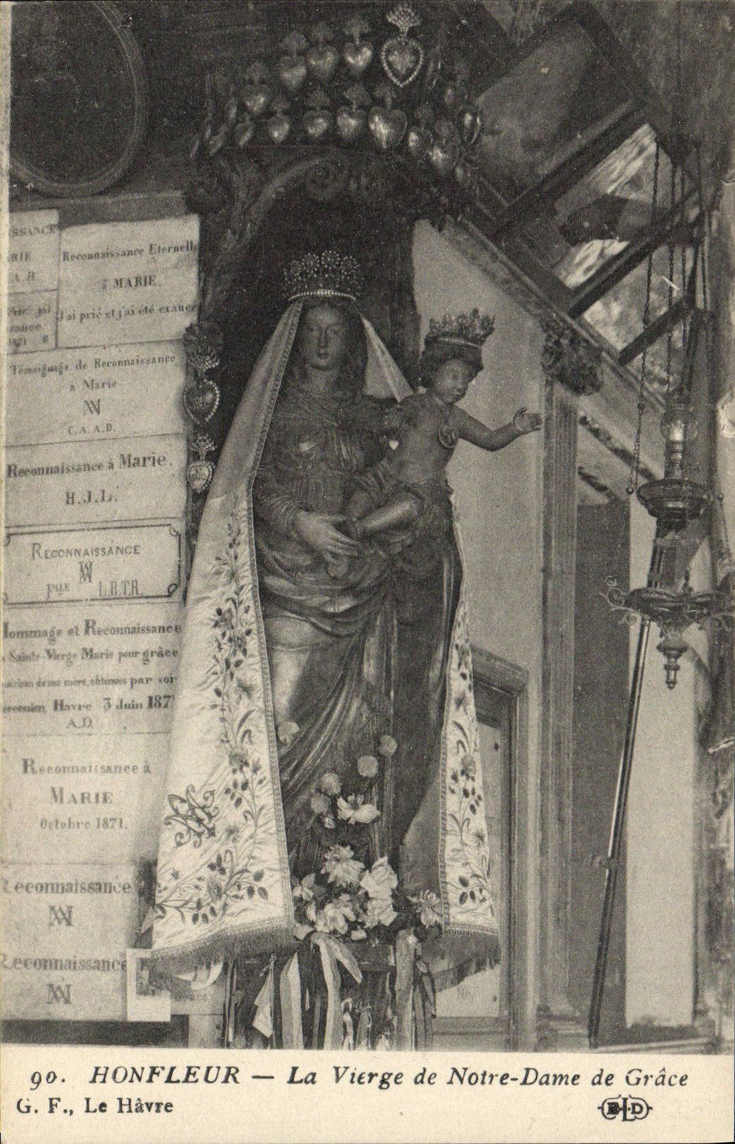 CPA Honfleur La Vierge de Notre Dame de Grace