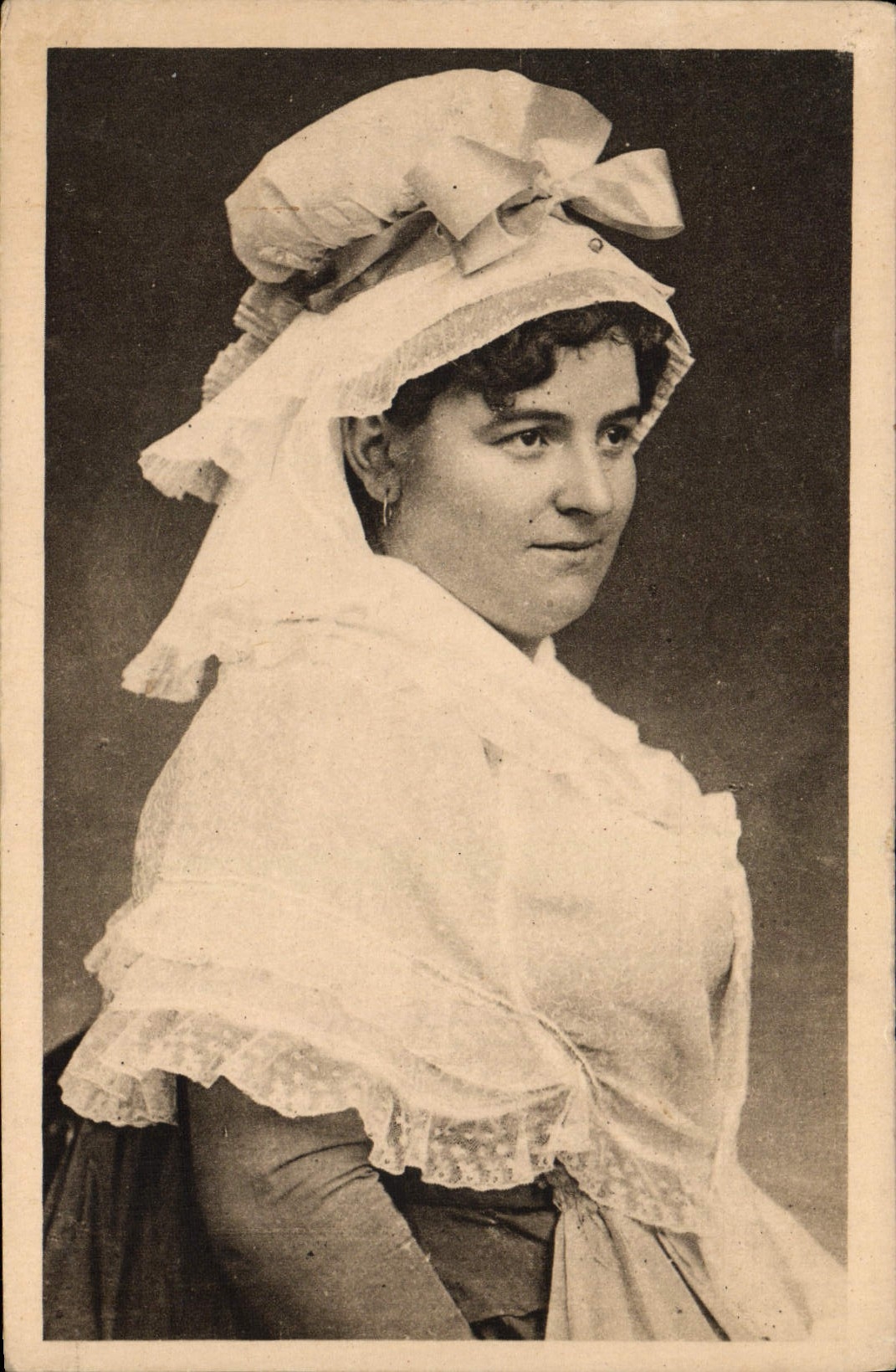 CPA Honfleur Coiffe Folklore Costume