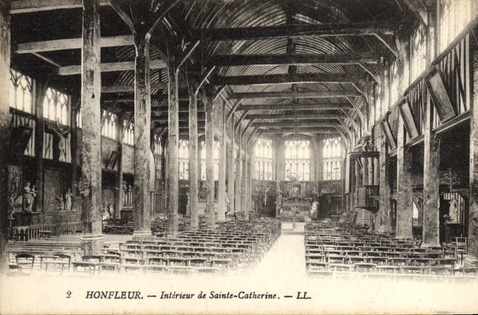 CPA Honfleur Interieur de Sainte Catherine