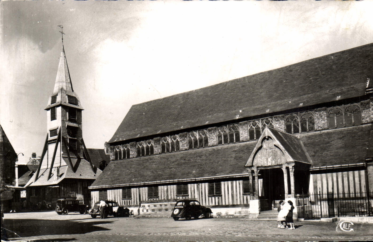 MODERN CARD Honfleur the Church co. Catherine and Her bell-tower