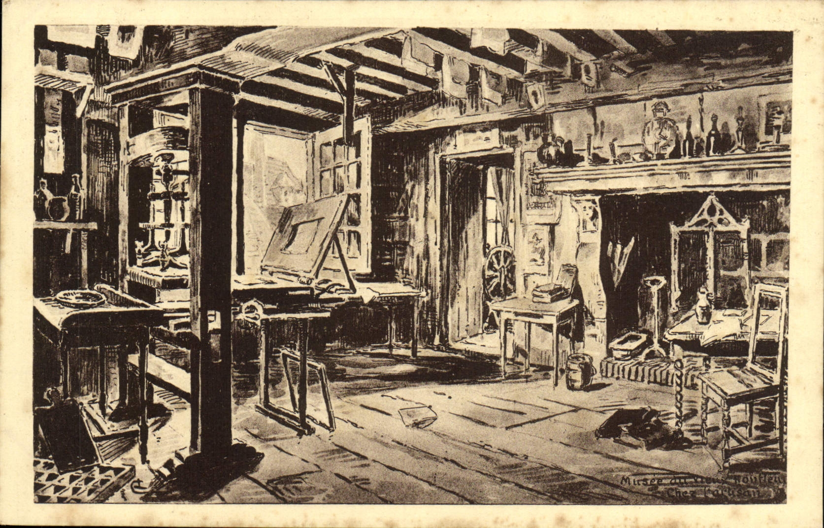 VINTAGE POSTCARD Honfleur In the Craftsman