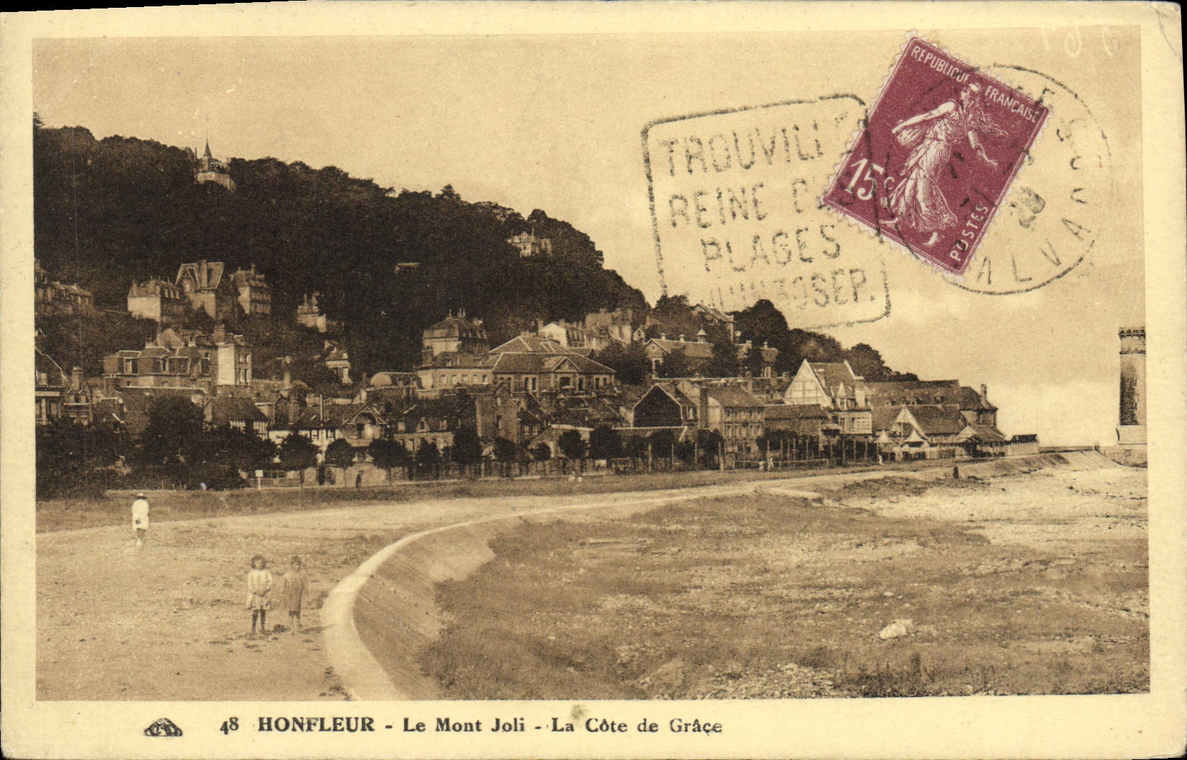 CPA Honfleur Le Mont Joli La Cote de Grace