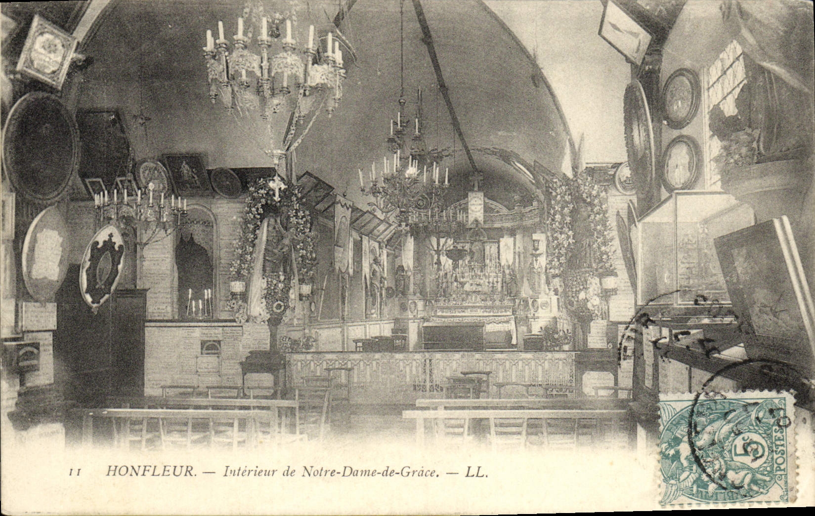CPA Honfleur Interieur de Notre Dame De Grace