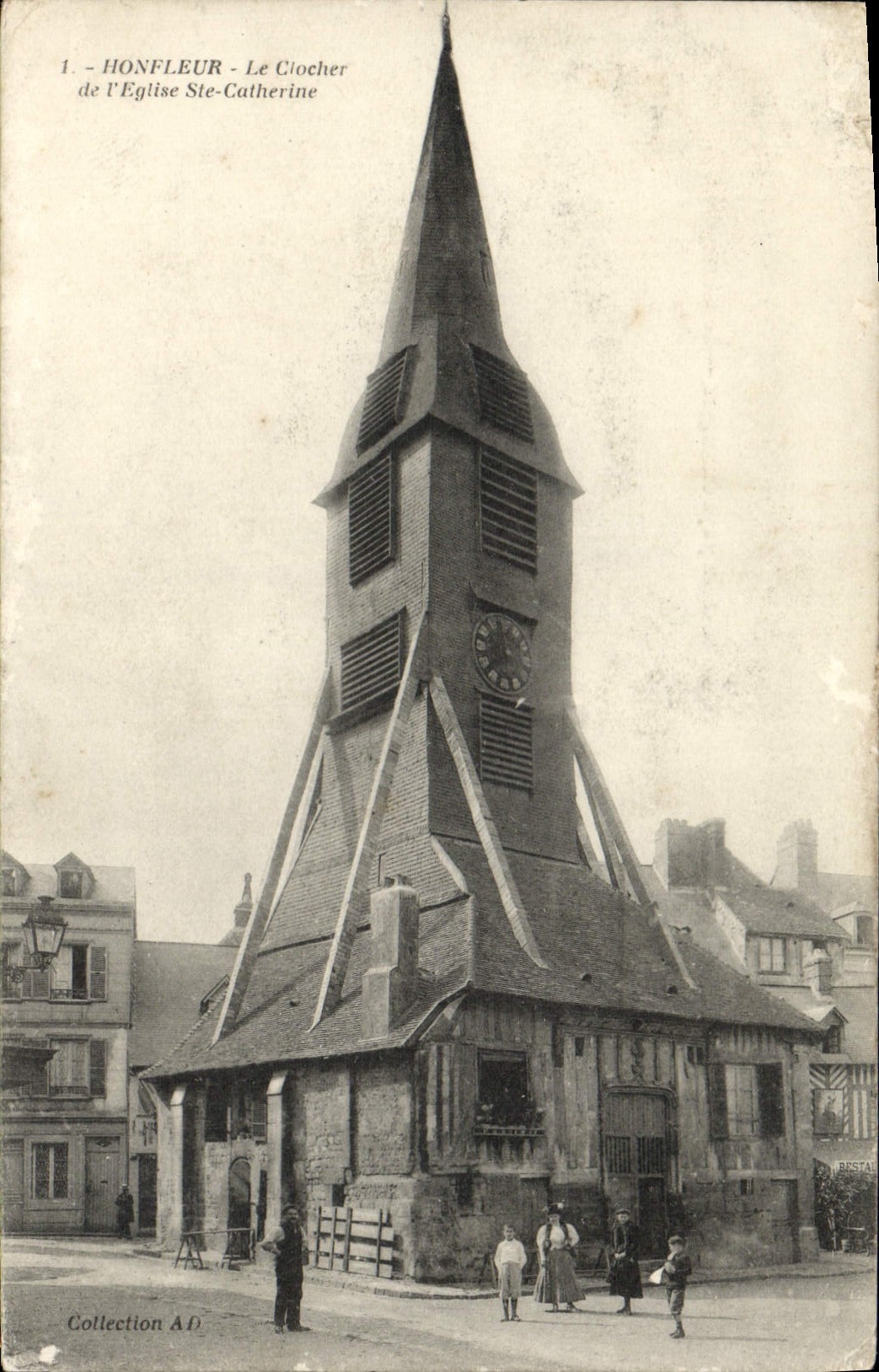 CPA Honfleur Le Clocher L'Eglise Ste Catherine