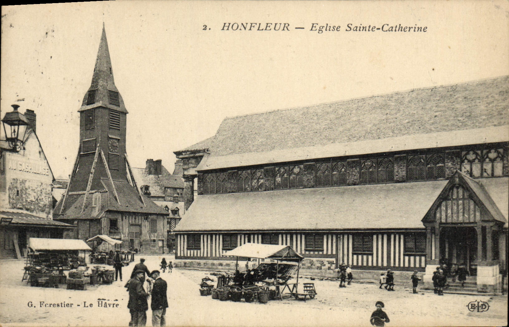 CPA Honfleur Clocher L'Eglise Ste Catherine