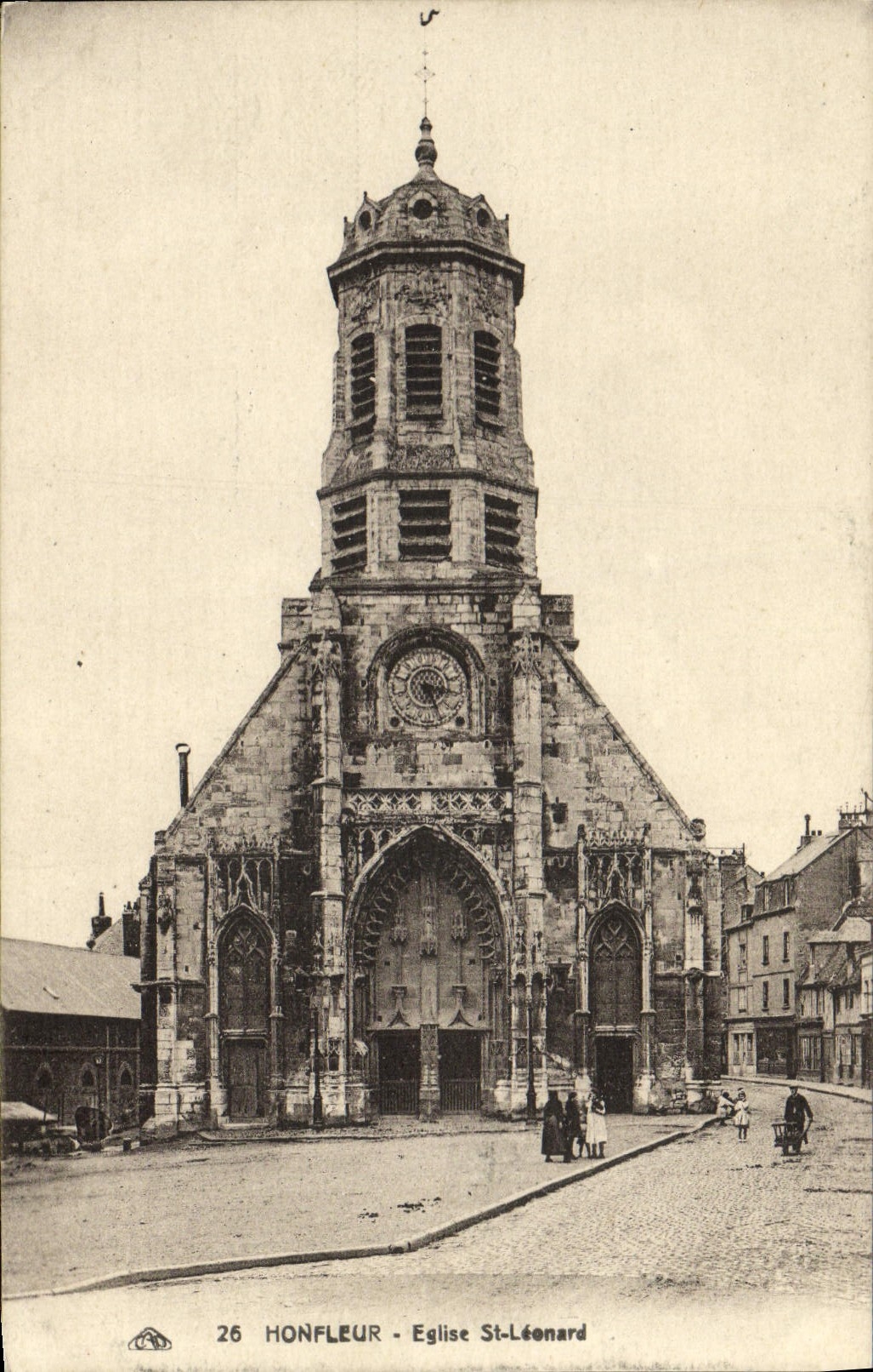 VINTAGE POSTCARD Honfleur the Church St Leonard