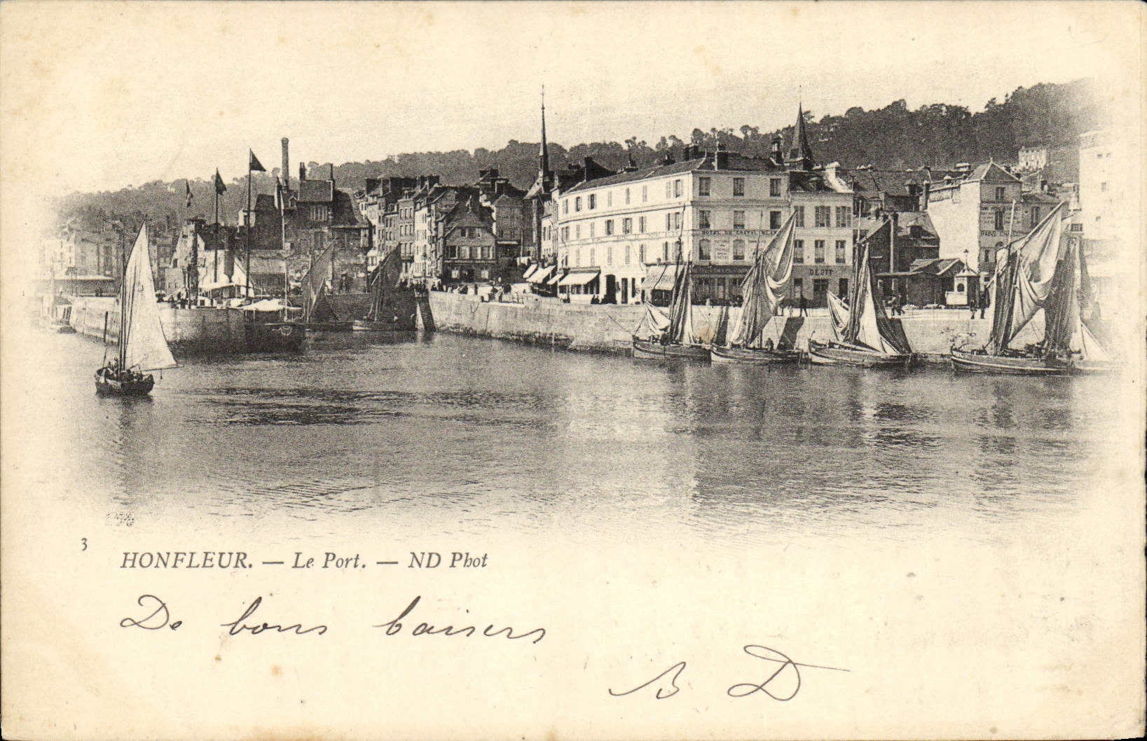 CPA Honfleur Le Port Bateaux