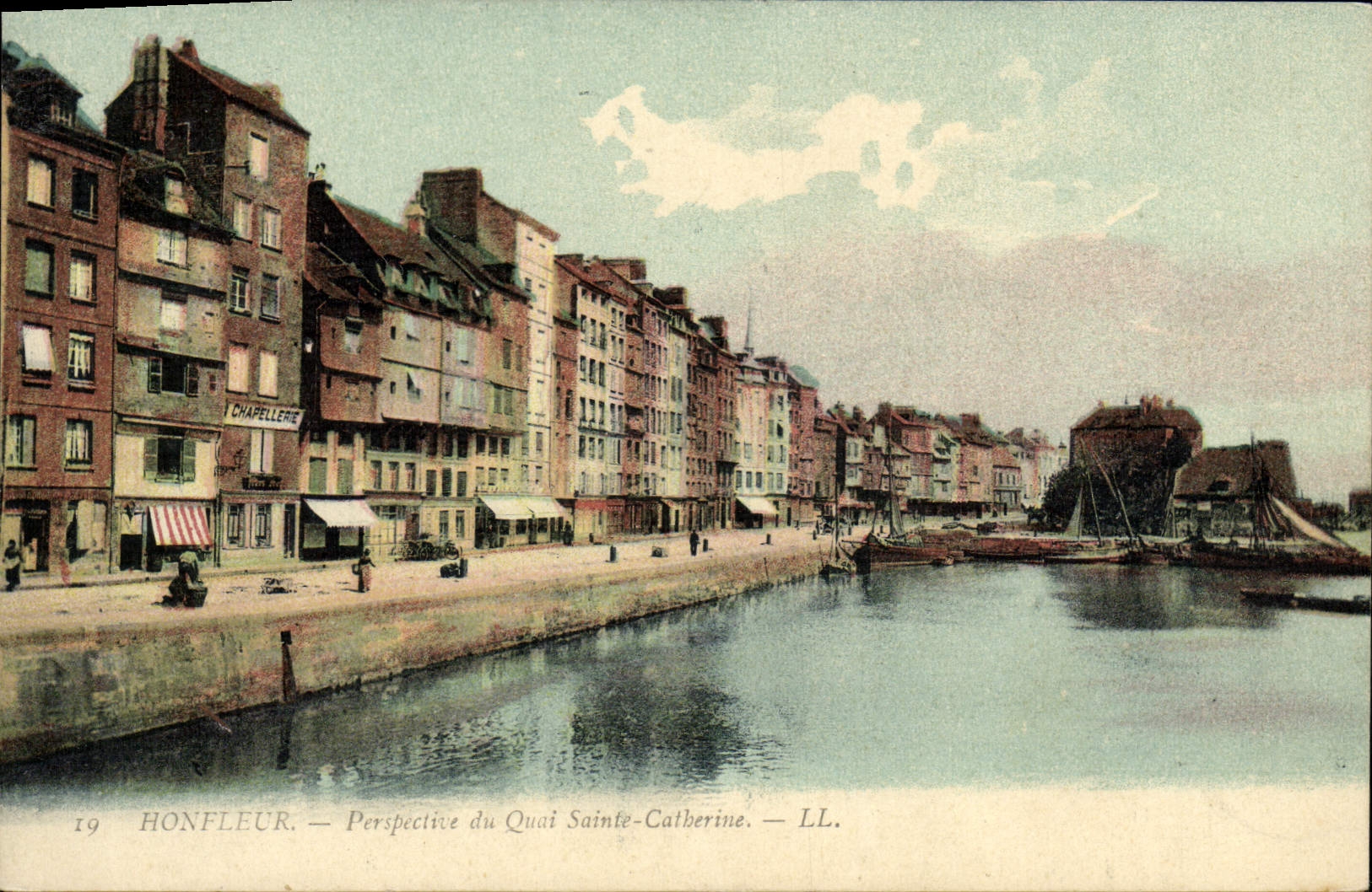 VINTAGE POSTCARD Honfleur prospect for the quay Sainte Catherine
