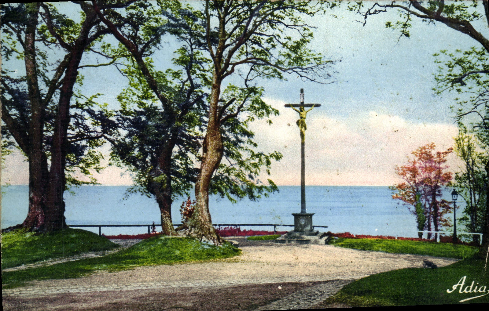 CPA Environs de Honfleur La Croix de Notre Dame de Grace 