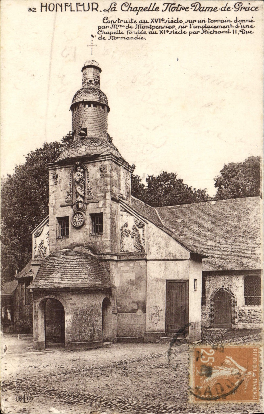 CPA Honfleur La Chapelle notre Dame de Grace 