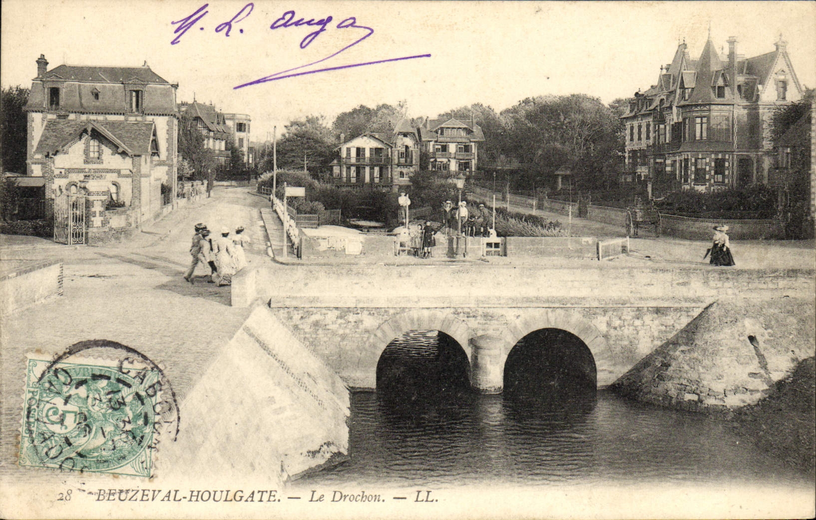 POSTAL Beuzeval Houlgate Dorchon de la VENDIMIA