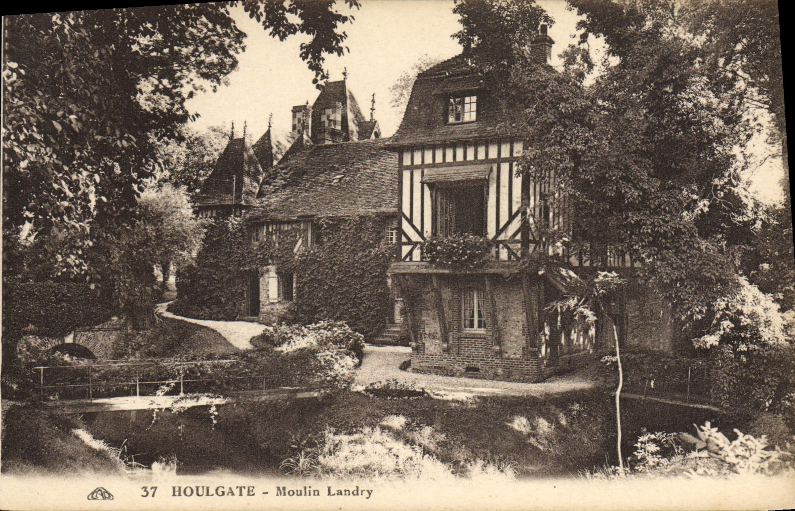 Molino de Houlgate Landry de la POSTAL de la VENDIMIA