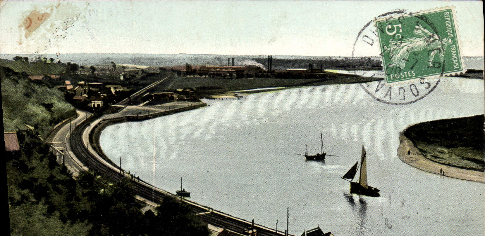 CPA Houlgate Dives Cabourg Panorama pris de la propriete Foucher de Careil