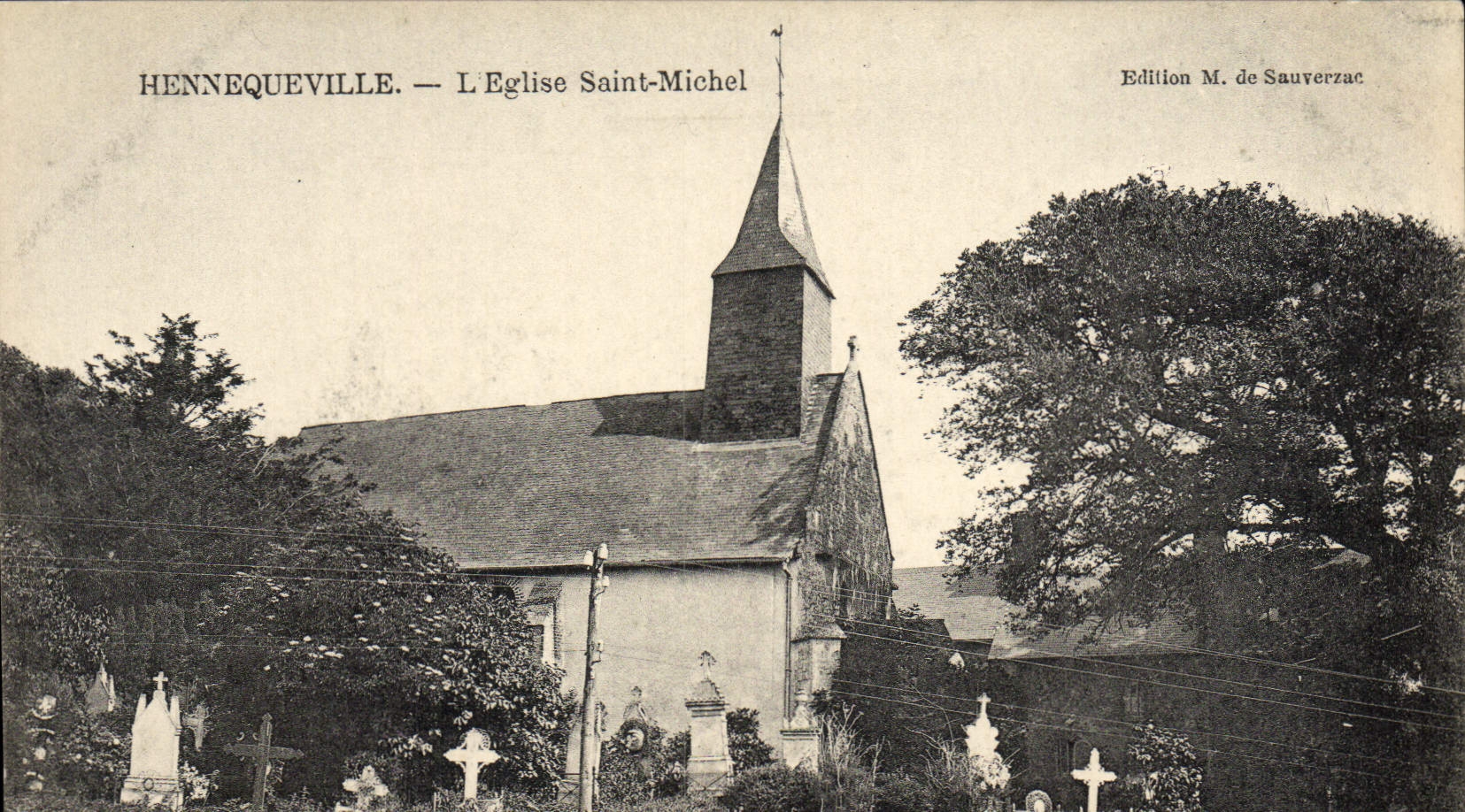 VINTAGE POSTCARD Hennequeville the Church Saint Michel