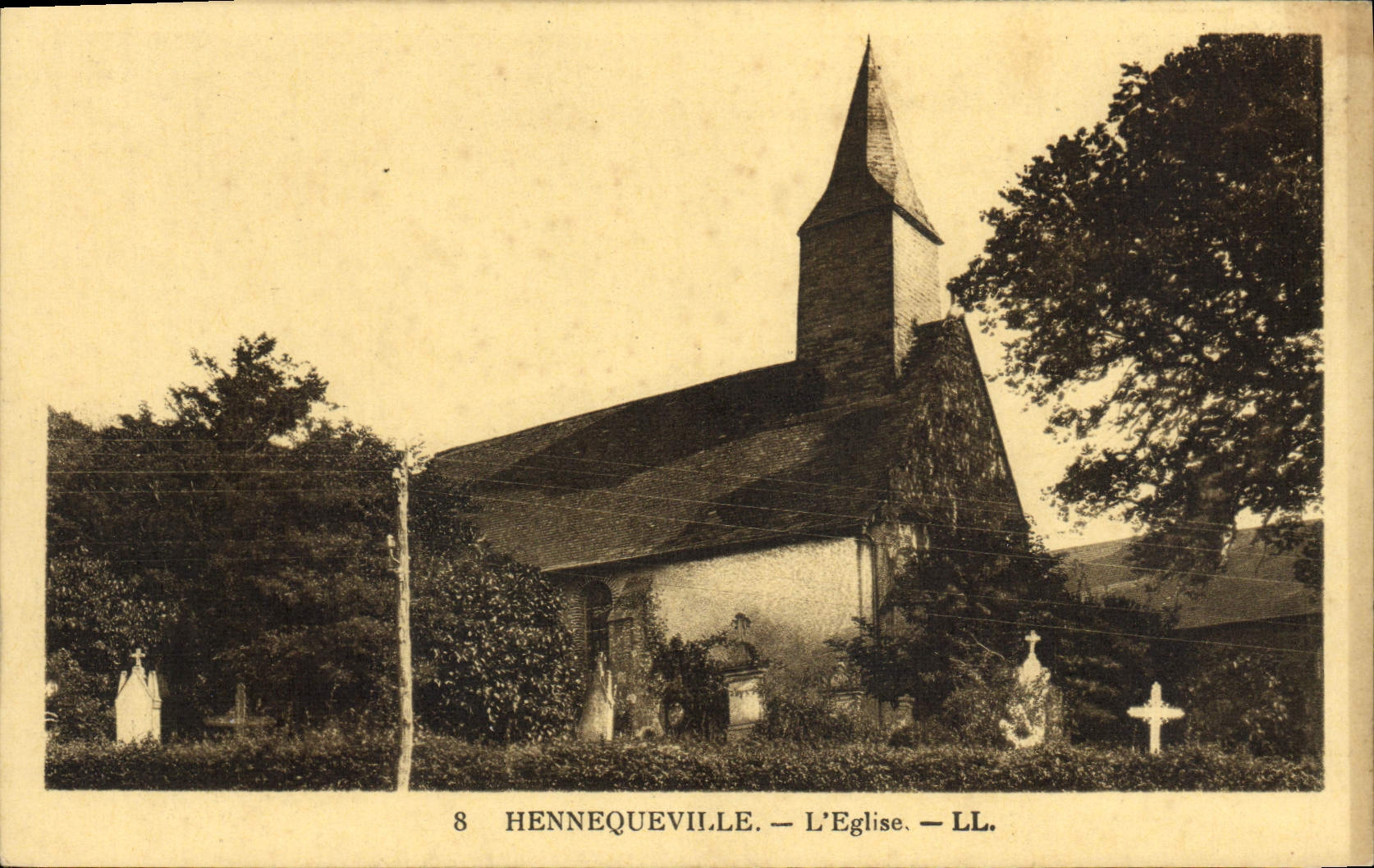 VINTAGE POSTCARD Hennequeville the Church