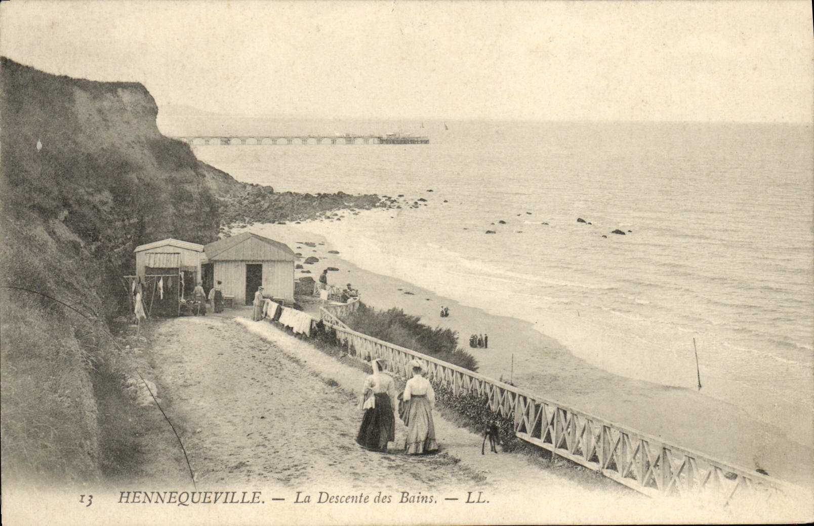 CPA Hennequeville La Descente des Bains 