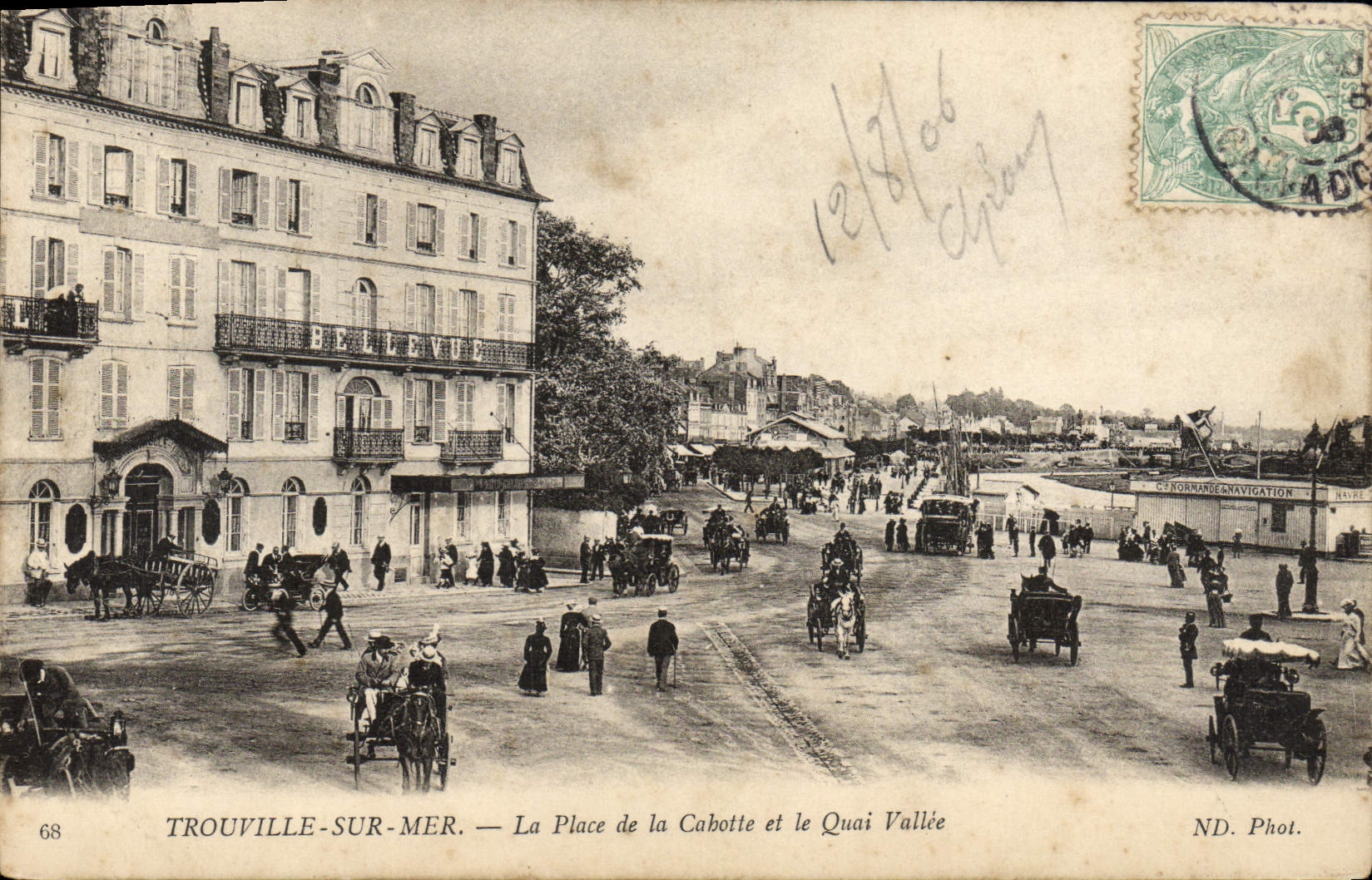 CPA Trouville Sur Mer La Plage de La Cathotte le Quai Vallee