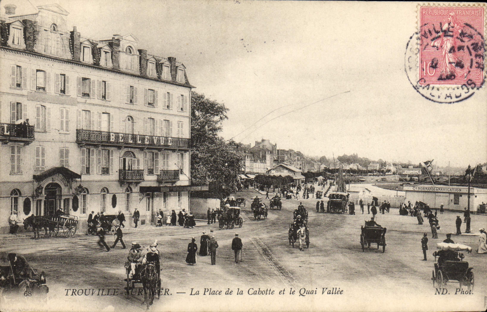 CPA Trouville Sur Mer La Plage de La Cathotte le Quai Vallee