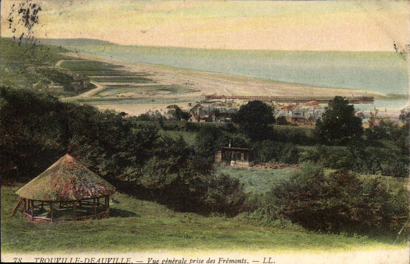 VINTAGE POSTCARD Trouville Deauville View taken of the fremonts