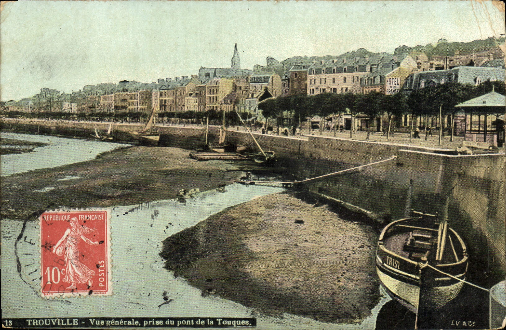CPA Trouville Vue generale prise du pont de la Touques