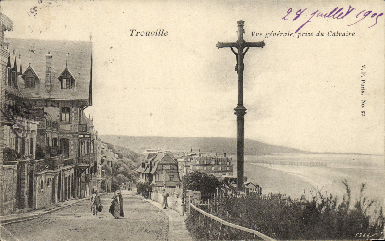 CPA Trouville Vue generale prise du calvaire