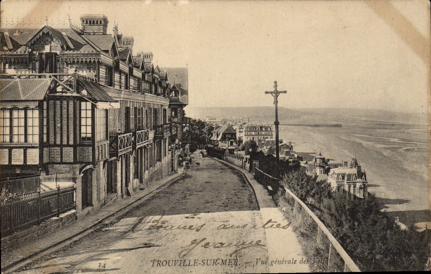 CPA Trouville Sur mer vue generale des villas